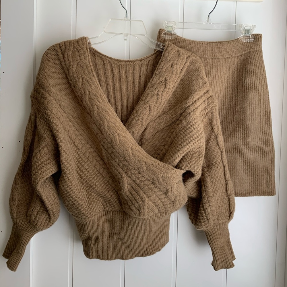 Chicwish knit sweater/skirt set
